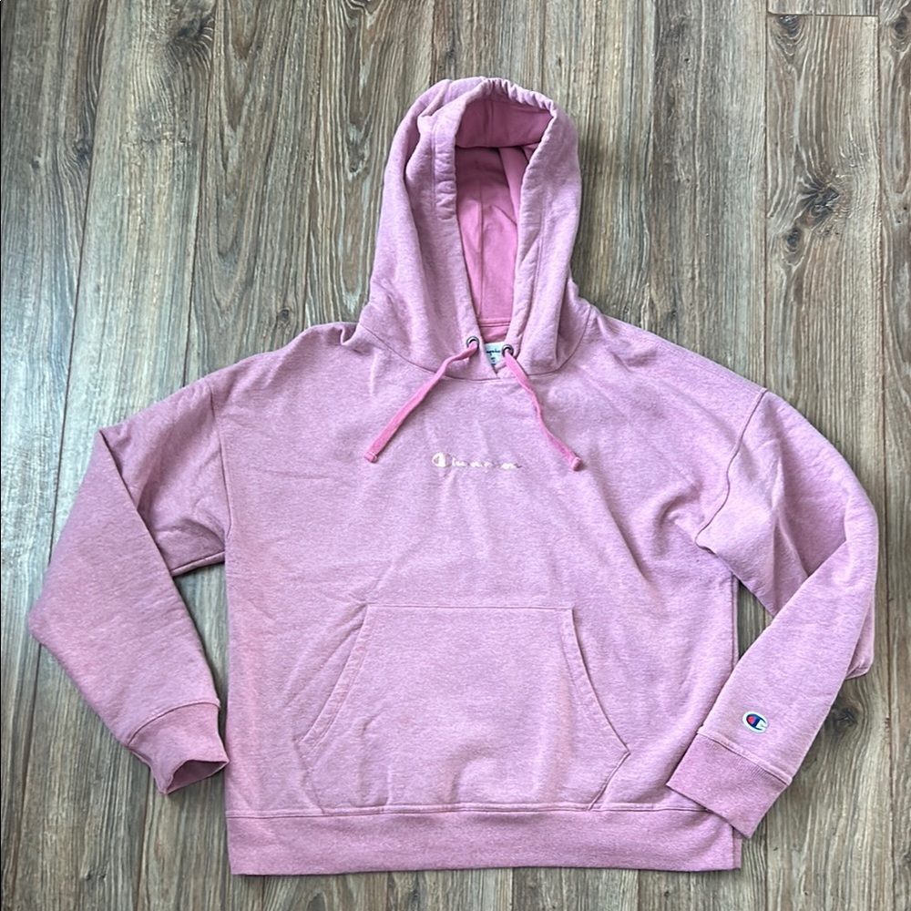 Champion Pink Oversized Long Sleeve Hoodie